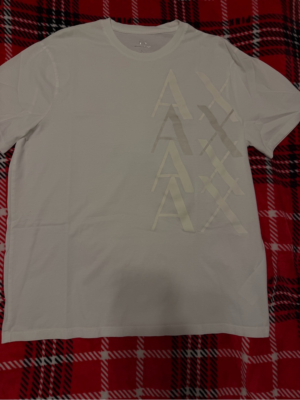 Armani Exchange Cream Logo Short-Sleeve Men's Tee